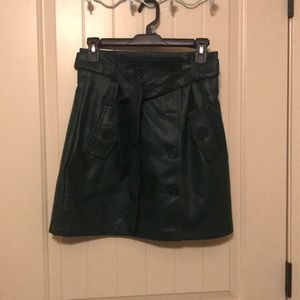 Leather Green skirt